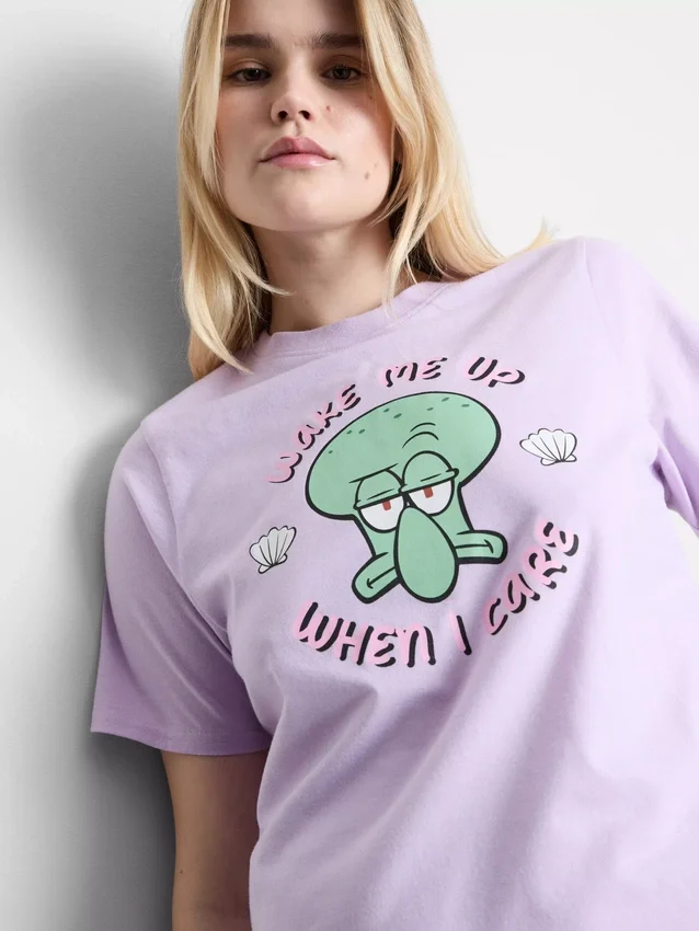 Spongebob squarepants graphic cotton pajamas