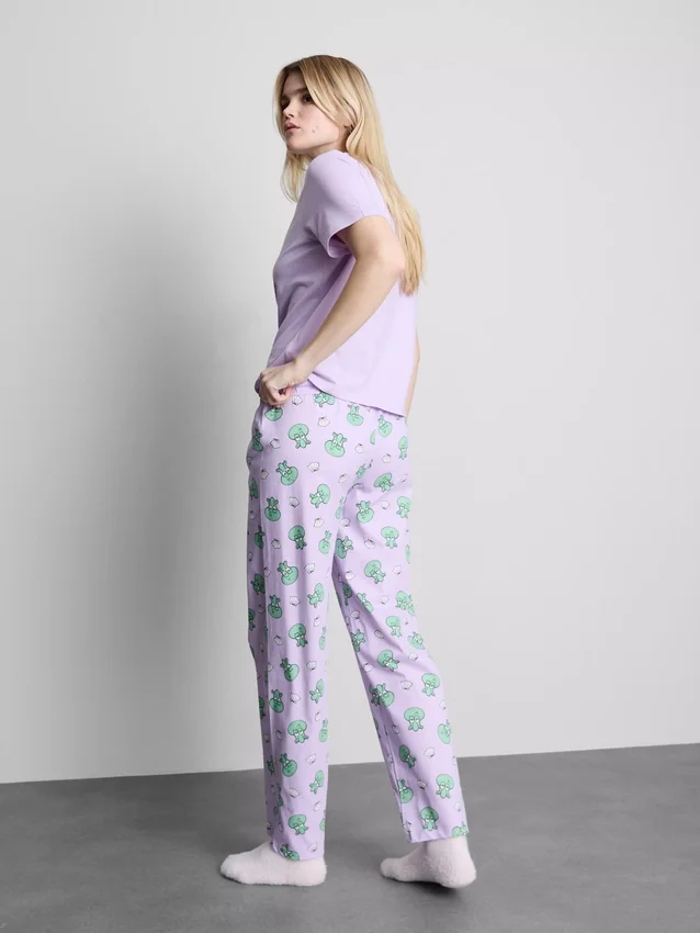 Spongebob squarepants graphic cotton pajamas