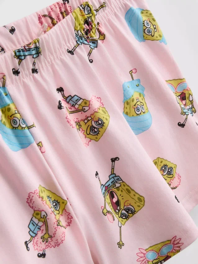 Spongebob squarepants graphic shorty pajamas