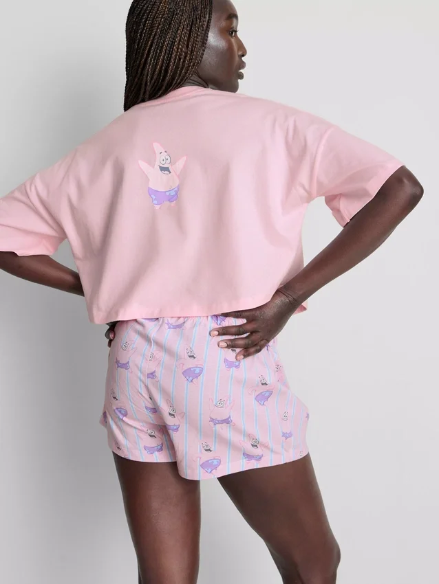 Spongebob squarepants graphic shorty pajamas