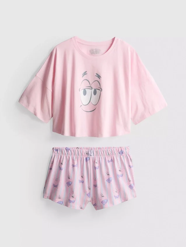 Spongebob squarepants graphic shorty pajamas