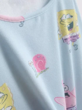 Spongebob squarepants ribbed character pajamas