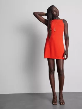 Squareneck mini dress