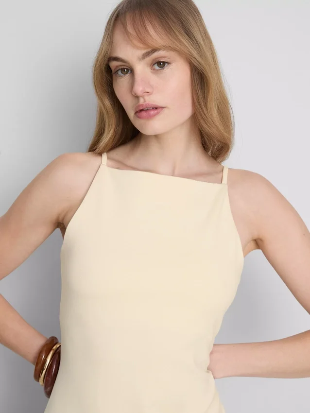 Squareneck mini dress