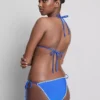 Stitch-detail side-tie bikini bottoms