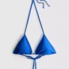 Stitch-detail triangle bikini top