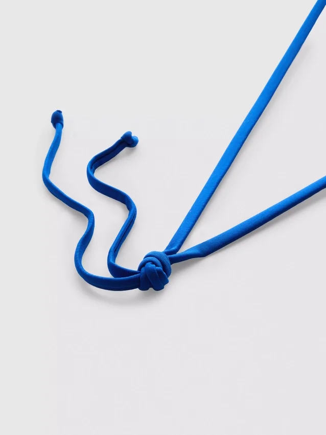 Stitch-detail triangle bikini top