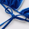 Stitch-detail triangle bikini top