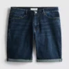 Straight fit denim shorts