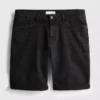 Straight fit denim shorts