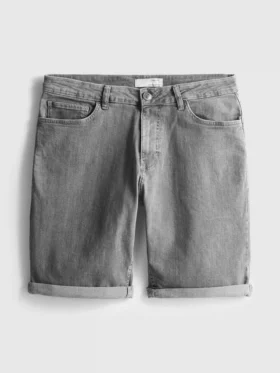 Straight fit denim shorts