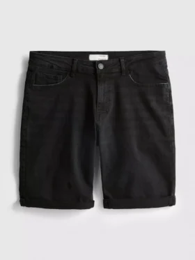 Straight fit denim shorts