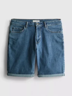Straight fit denim shorts