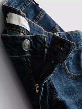 Straight fit denim shorts
