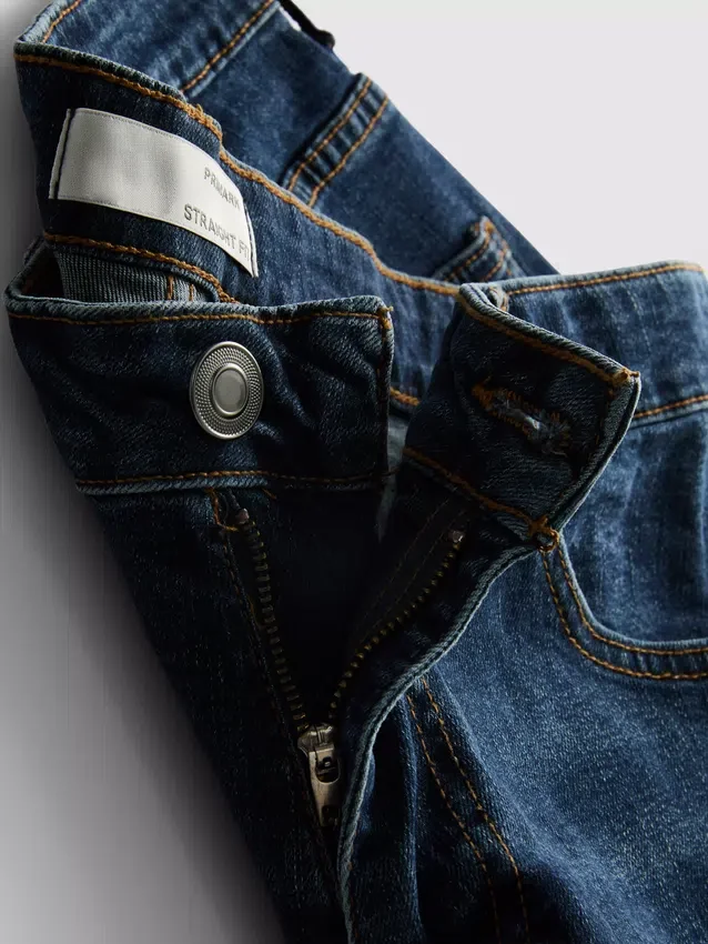 Straight fit denim shorts