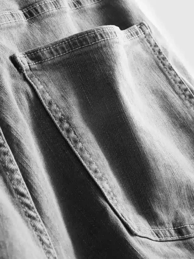 Straight fit denim shorts