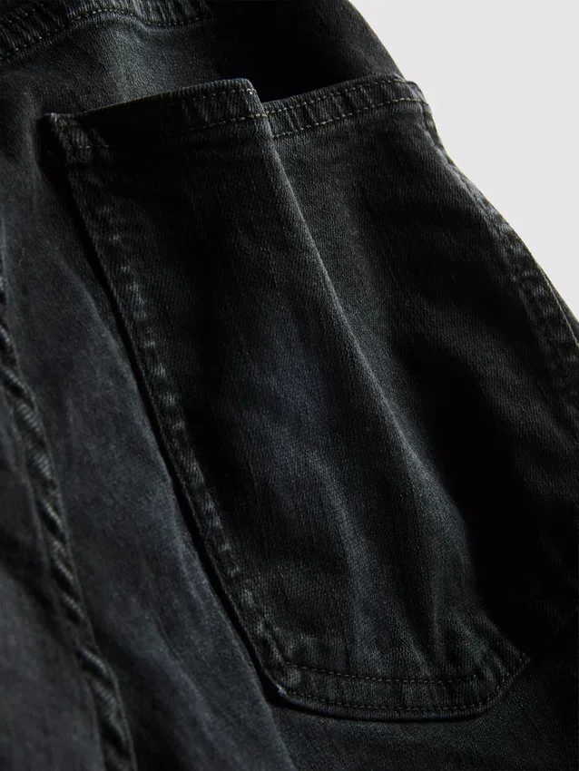 Straight fit denim shorts