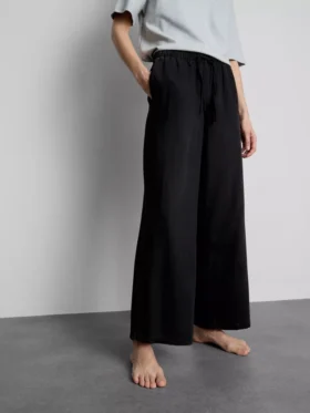 Straight-leg denim joggers