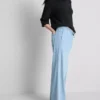 Straight-leg denim joggers