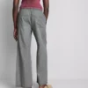 Straight-leg denim joggers