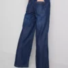 Straight-leg denim joggers