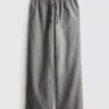 Straight-leg denim joggers