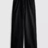 Straight-leg denim joggers