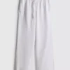 Straight-leg denim joggers