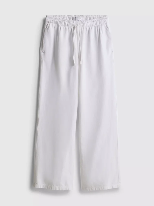 Straight-leg denim joggers