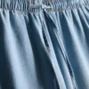 Straight-leg denim joggers
