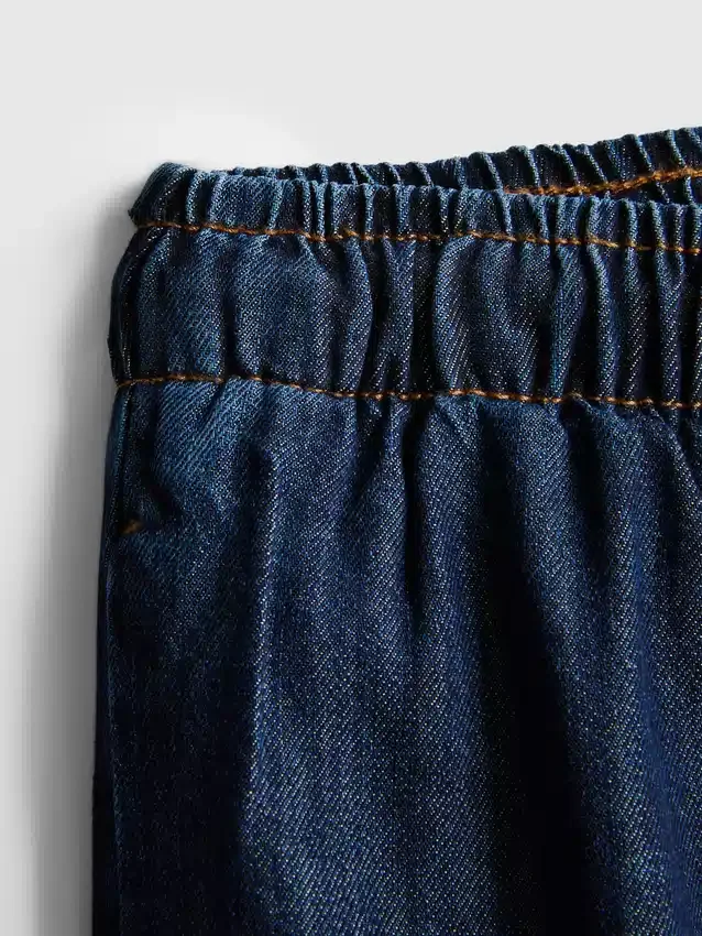 Straight-leg denim joggers