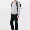 Straight leg twill pants