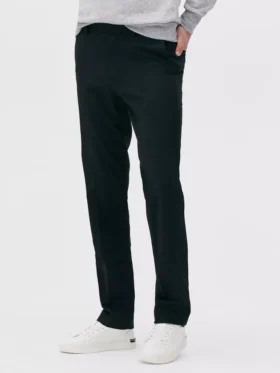 Straight leg twill pants