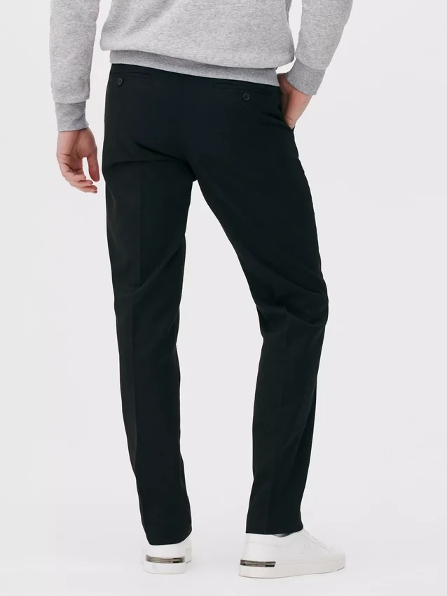 Straight leg twill pants