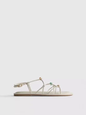 Strappy beaded sandals