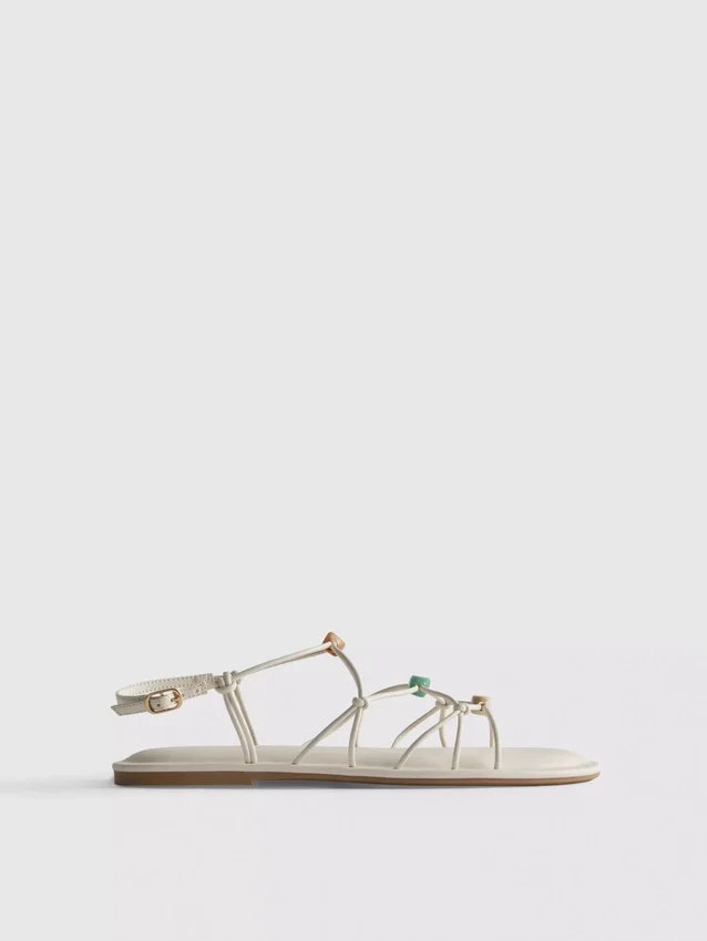 Strappy beaded sandals