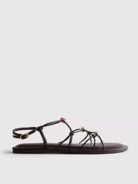 Strappy beaded sandals