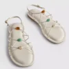 Strappy beaded sandals