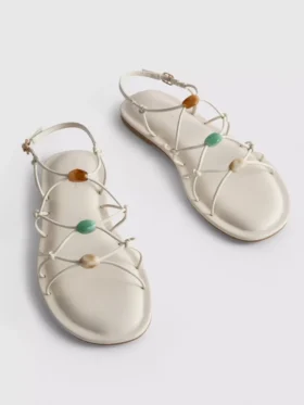 Strappy beaded sandals