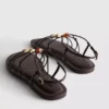 Strappy beaded sandals