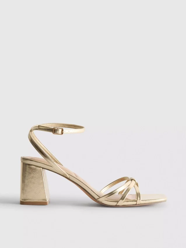 Strappy block heel sandals