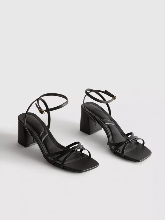 Strappy block heel sandals