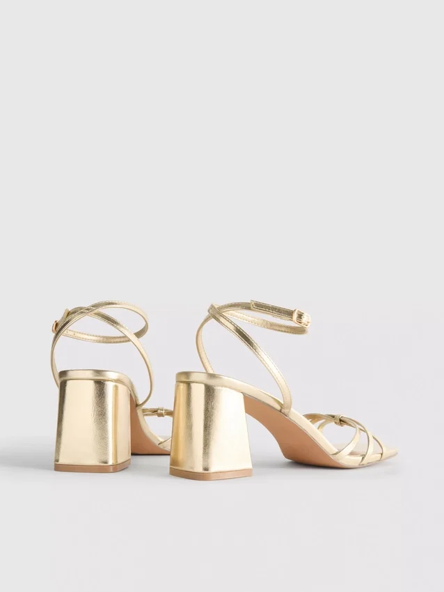 Strappy block heel sandals