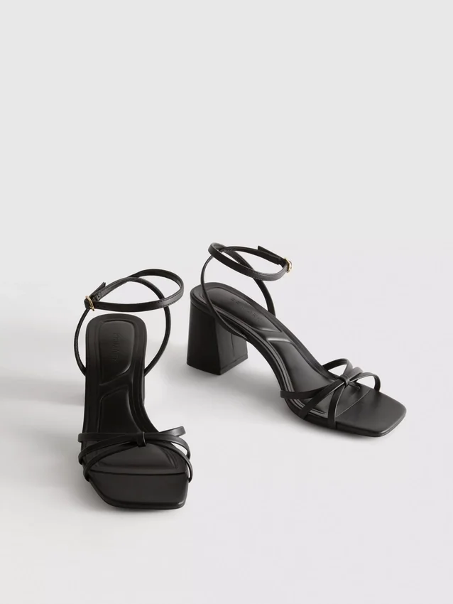 Strappy block heel sandals