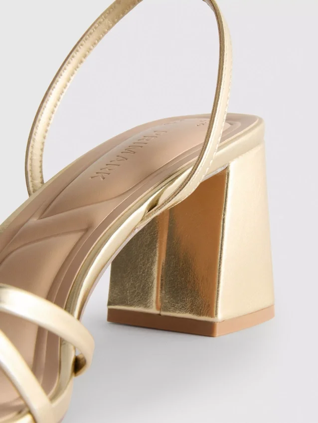 Strappy block heel sandals