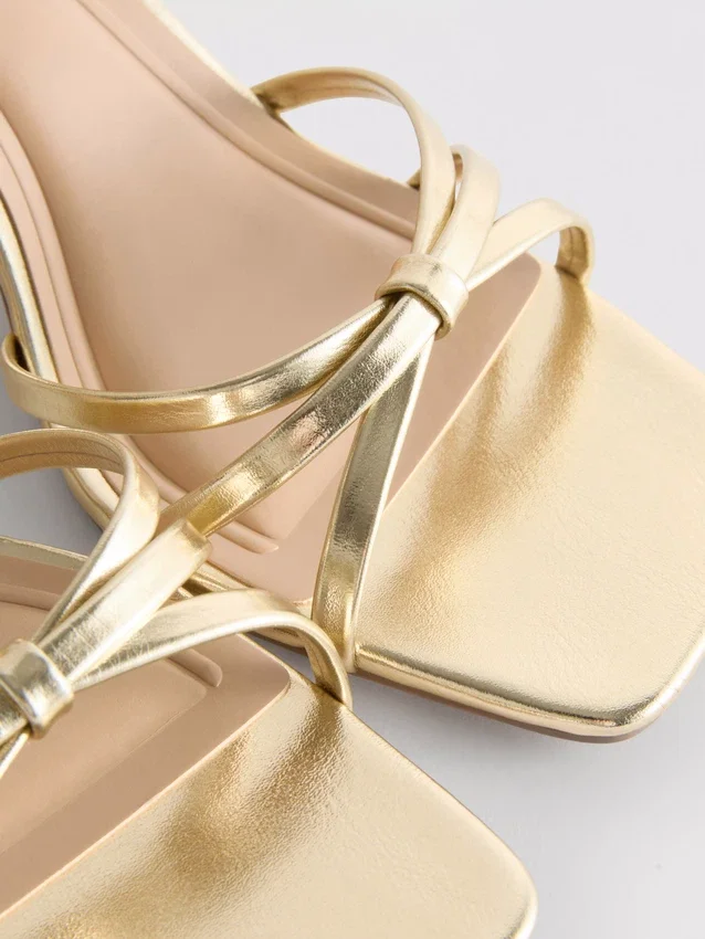 Strappy block heel sandals
