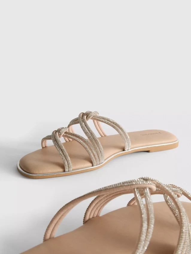 Strappy diamante sandals