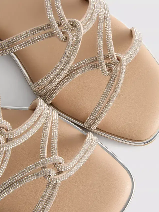 Strappy diamante sandals