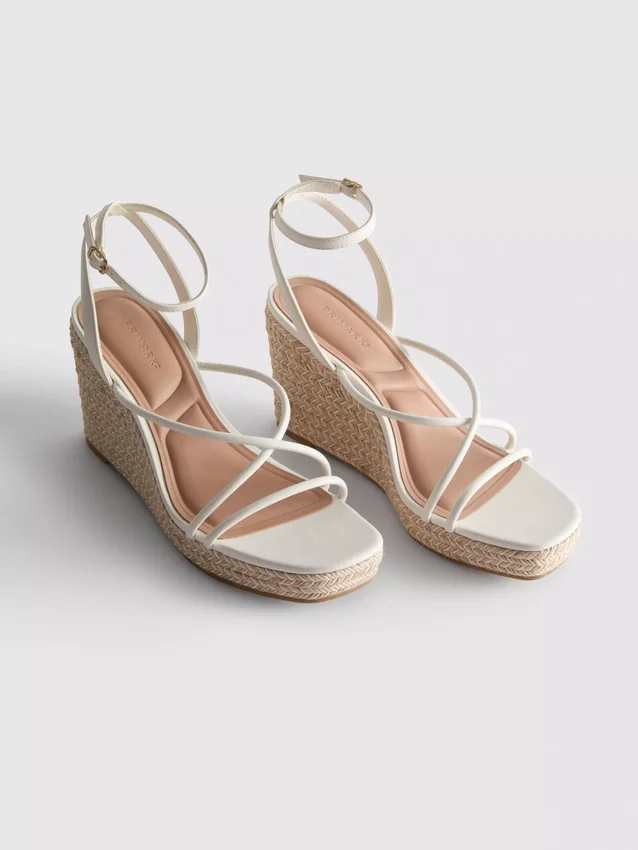 Strappy espadrille wedges
