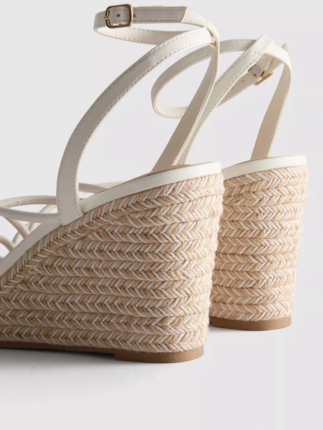 Strappy espadrille wedges